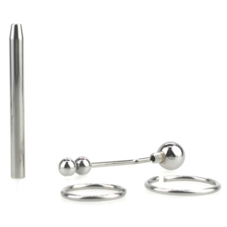Plug d'urètre percé LONGY 8cm | Diamètre 5.5 à 8mm