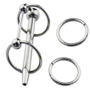 Plug d'urètre percé LONGY 8cm | Diamètre 5.5 à 8mm