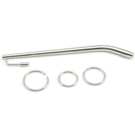 Tige d'urètre percée en métal BENTY M 15cm | 7.5mm
