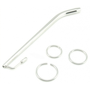 Tige d'urètre percée en métal BENTY M 15cm | 7.5mm