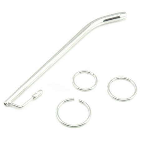 Tige d'urètre percée en métal BENTY M 15cm | 7.5mm