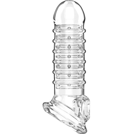 Gaine de pénis VIRIL XL V15 15.5 x 4cm Transparente