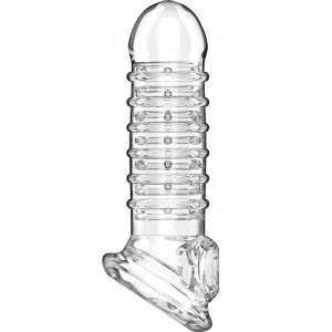 Gaine de pénis VIRIL XL V15 15.5 x 4cm Transparente