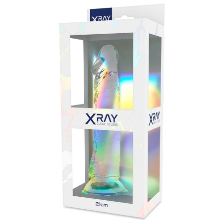 Gode transparent XRAY COCK 19 x 4cm