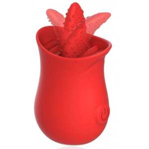 Stimulateur pour Anulingus TONGUE FLOWER Rouge