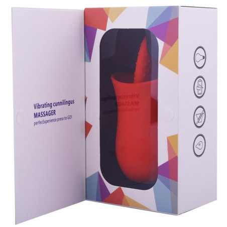 Stimulateur pour Anulingus TONGUE FLOWER Rouge