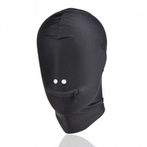 Cagoule sm Zip Mouth avec fermeture bouche et yeux cachés