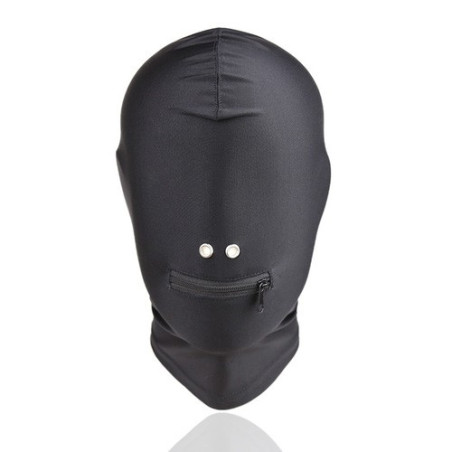 Cagoule sm Zip Mouth avec fermeture bouche et yeux cachés
