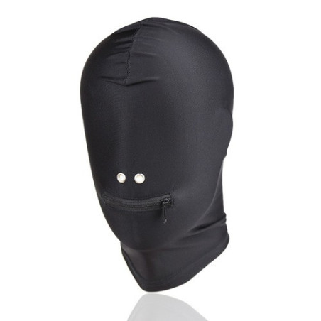 Cagoule sm Zip Mouth avec fermeture bouche et yeux cachés