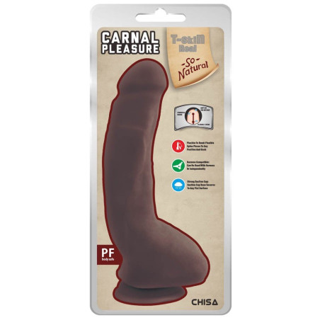 Gode réaliste CARNAL PLEASURE 16 x 4cm Marron