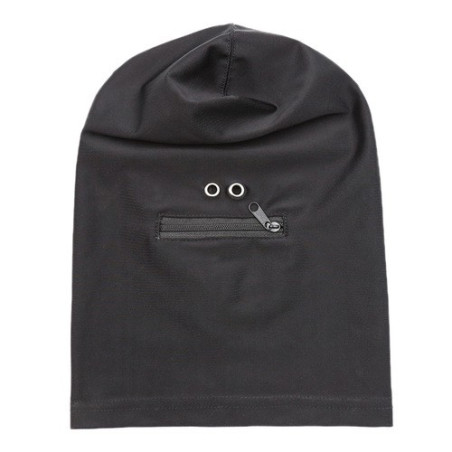 Cagoule sm Zip Mouth avec fermeture bouche et yeux cachés