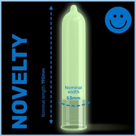 Préservatifs phosphorescents GLOW 53 mm | Boîte de 12 2
