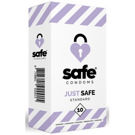 Préservatifs en latex JUST SAFE 56 mm | Boîte de 10