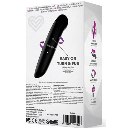 Stimulateur de clitoris DENZEL 13 x 2.8cm Noir