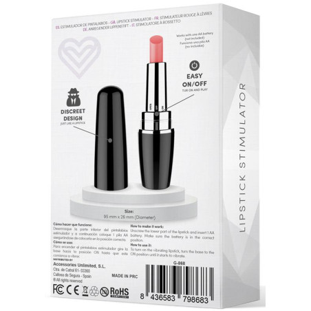 Stimulateur de clitoris VIBLIPS 9.5 x 2.5cm Noir