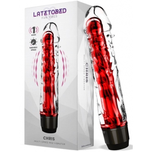 Gode vibrant CHRIS 14 x 3.3cm Rouge
