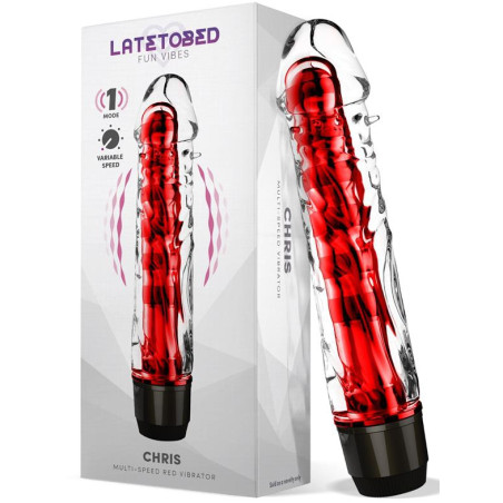 Gode vibrant CHRIS 14 x 3.3cm Rouge