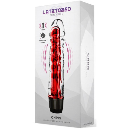 Gode vibrant CHRIS 14 x 3.3cm Rouge