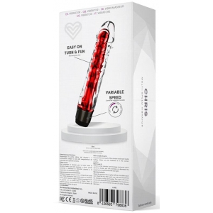 Gode vibrant CHRIS 14 x 3.3cm Rouge