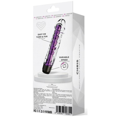 Gode vibrant CHRIS 14 x 3.3cm Violet