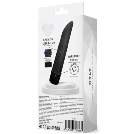 Stimulateur de clitoris NYLY 13 x 2.5cm Noir