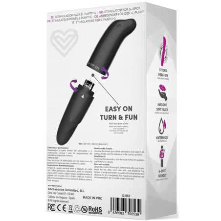 Stimulateur de clitoris MORTON 13 x 2.5cm Noir