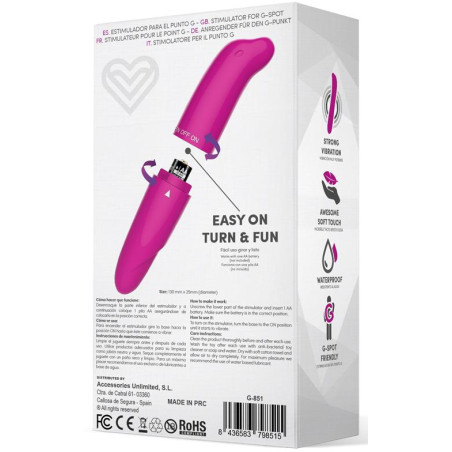 Stimulateur de clitoris MORTON 13 x 2.5cm Rose