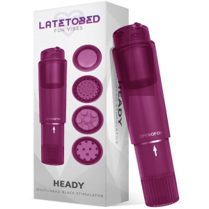 Stimulateur vibrant 4 Têtes HEADY Violet