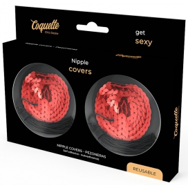 Cache-Tétons adhésifs GLITT Rouges 2