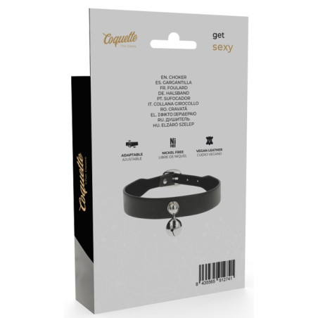 Ras de cou Coquette avec grelot Noir