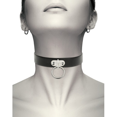 Collier Coquette avec Anneau Noir