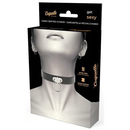 Collier Coquette avec Anneau Noir