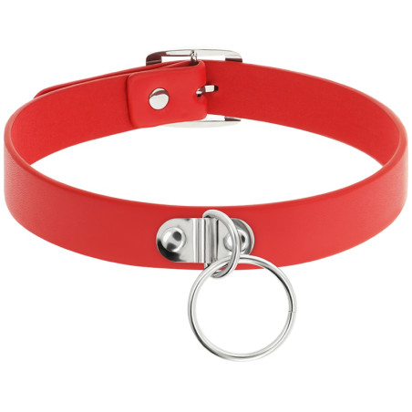 Collier Coquette avec Anneau Rouge