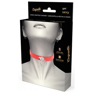 Collier Coquette avec Anneau Rouge