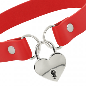 Collier Coquette avec Pendentif Coeur Rouge