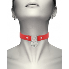 Collier Coquette avec Pendentif Coeur Rouge