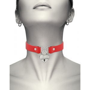 Collier Coquette avec Pendentif Coeur Rouge