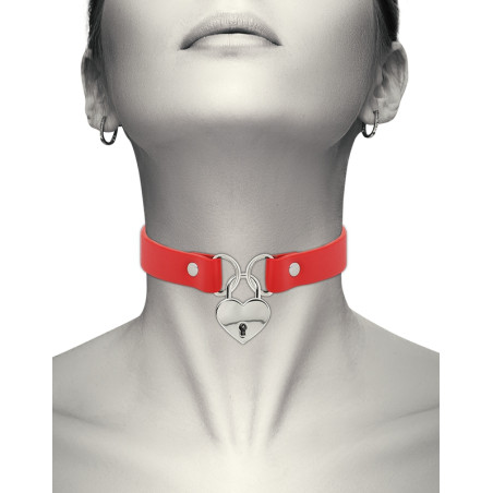 Collier Coquette avec Pendentif Coeur Rouge