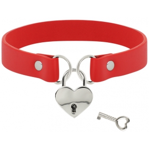Collier Coquette avec Pendentif Coeur Rouge