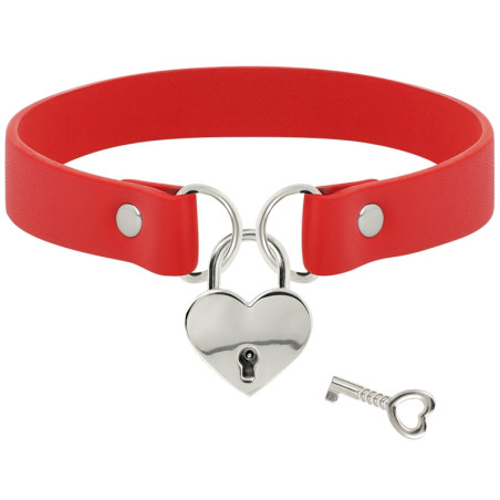 Collier Coquette avec Pendentif Coeur Rouge