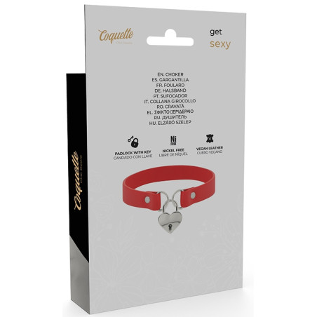 Collier Coquette avec Pendentif Coeur Rouge