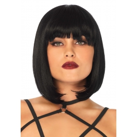 Perruque Cheveux Coupe Bob Noirs