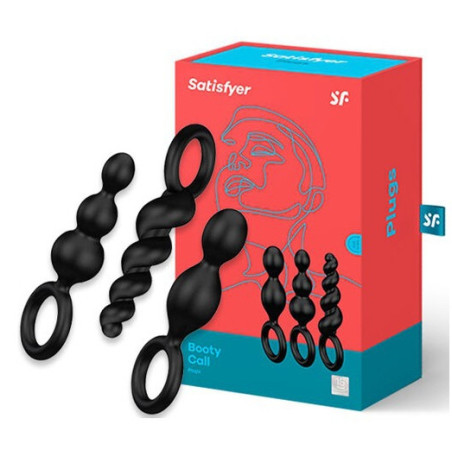 Lot de 3 Plugs Silicone BOOTY CALL Satisfyer 9 x 2.5cm