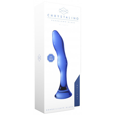 Gode en verre GALLANT Bleu 16 x 3.4cm