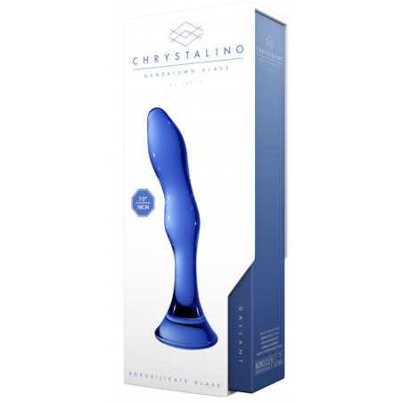 Gode en verre GALLANT Bleu 16 x 3.4cm