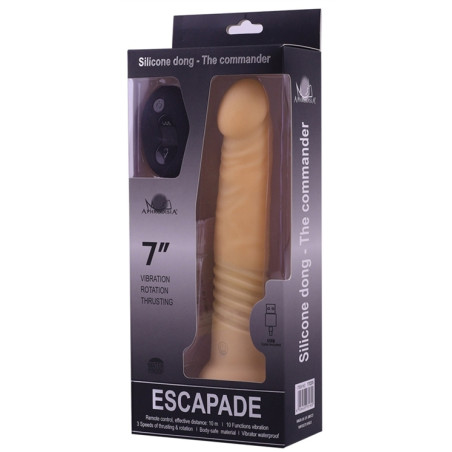 Gode vibrant et rotatif THE COMMANDER 19 x 3.7cm