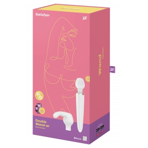 DOUBLE WAND-ER Satisfyer 33cm Blanc