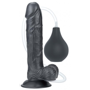 Gode réaliste éjaculateur SQUIRT 20 x 4.5cm Noir