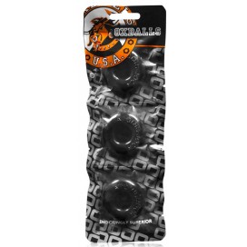 Pack de 3 mini cockrings Oxballs noirs pour serrer le sexe 2