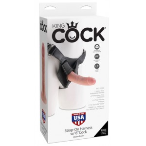 Gode ceinture Strap-On de King Cock 15.2cm
